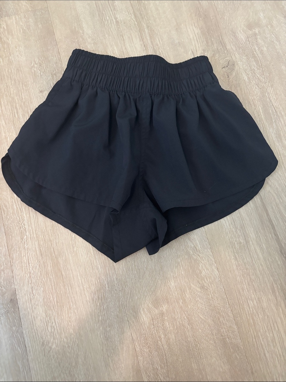 No Boundaries Black Double-Layer Athletic Shorts